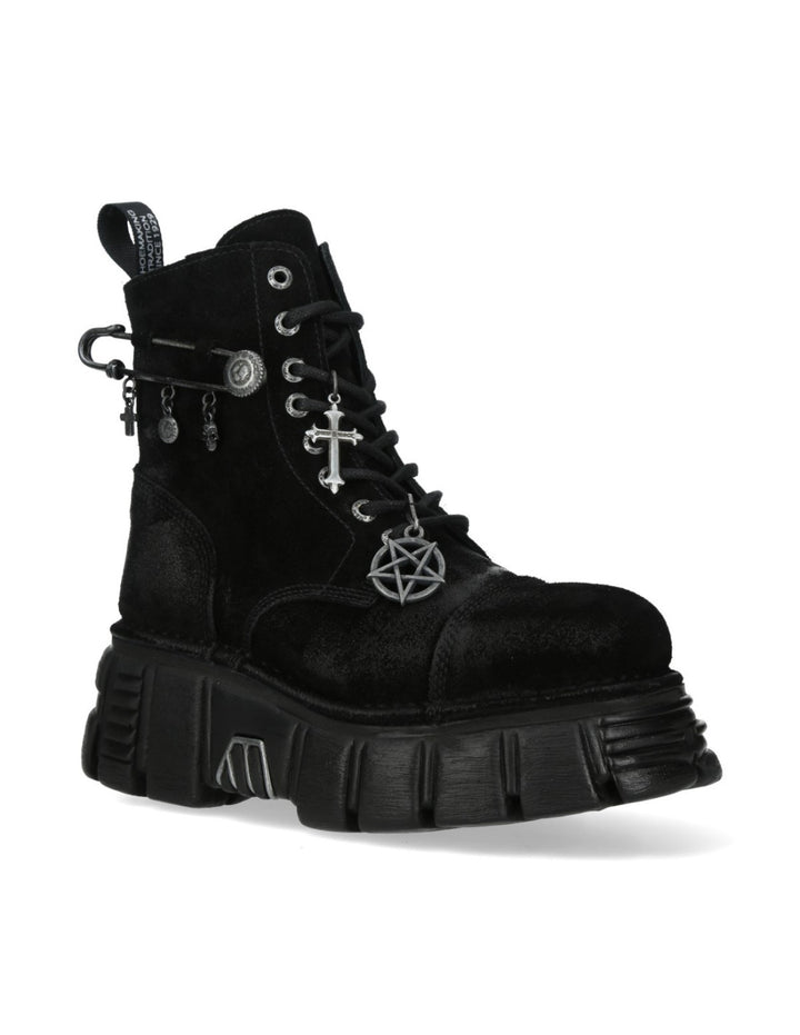 New Rock M-MILI083CPCI-C1 Military Collection Ankle Boot