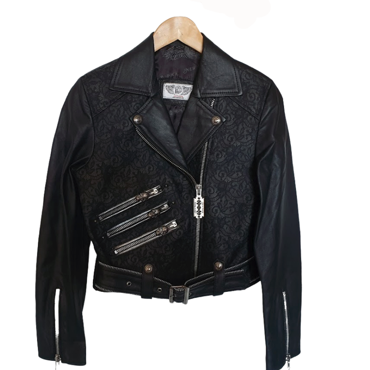 Womens NewRock Premium Grade Soft Nappa Leather Jacket Size XS-Ships From Australia-PLUS Extra 10% discount at checkout on Welcome Signup