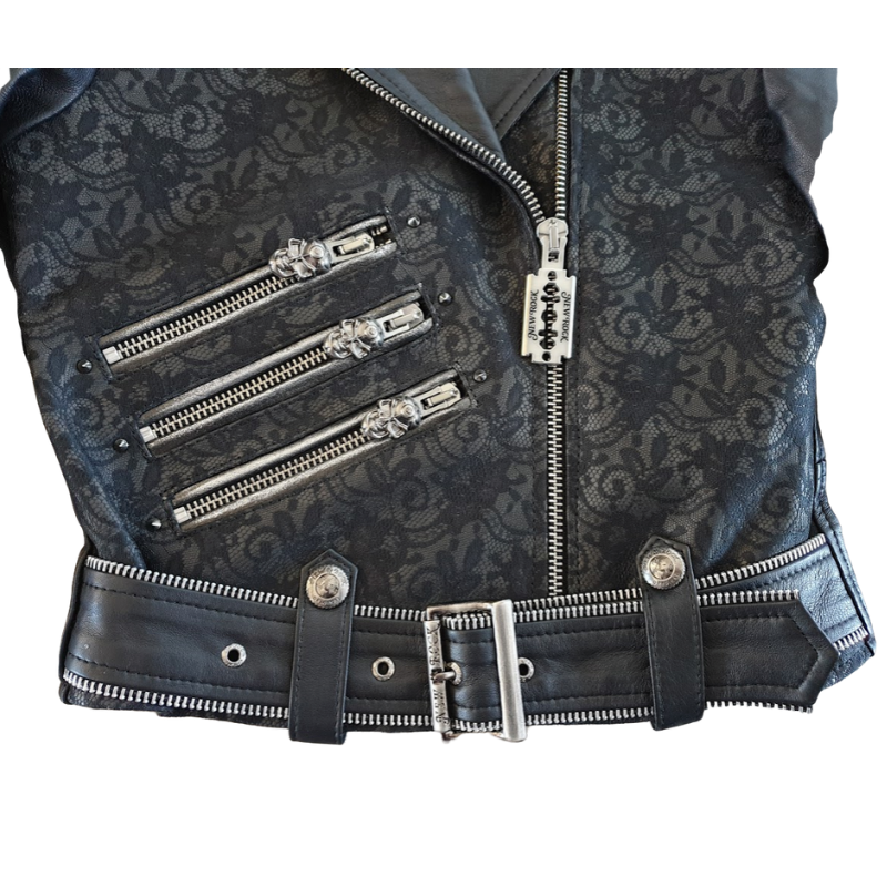 Womens NewRock Premium Grade Soft Nappa Leather Jacket Size XS Ships F New Rock Australia