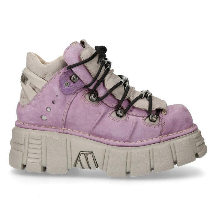 New Rock M-106-S19 Leather Ankle Boot – Metallic Collection