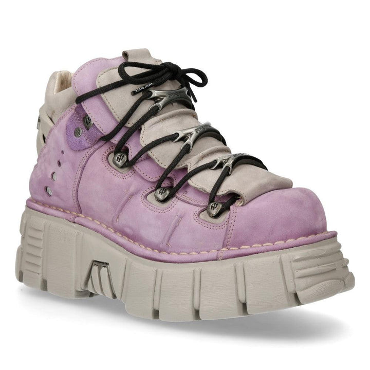 New Rock M-106-S19 Leather Ankle Boot – Metallic Collection