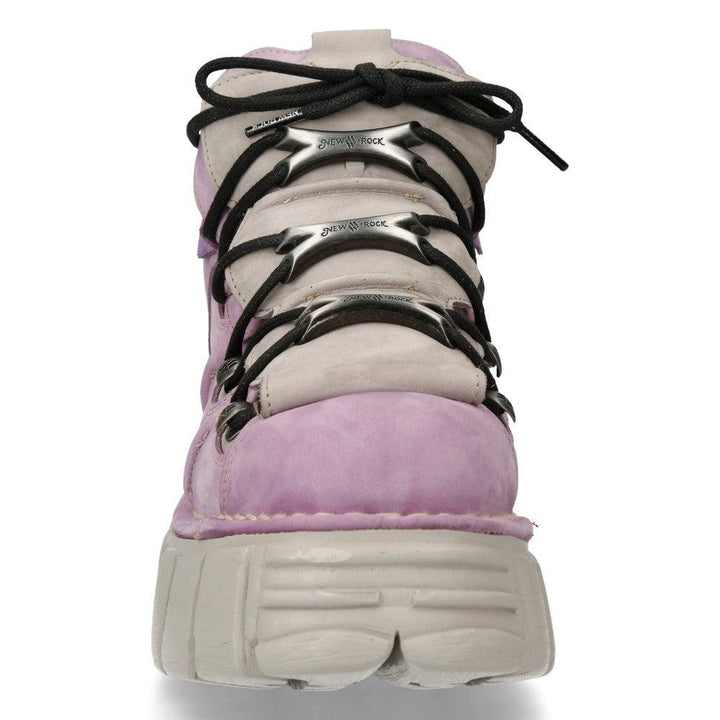 New Rock M-106-S19 Leather Ankle Boot – Metallic Collection