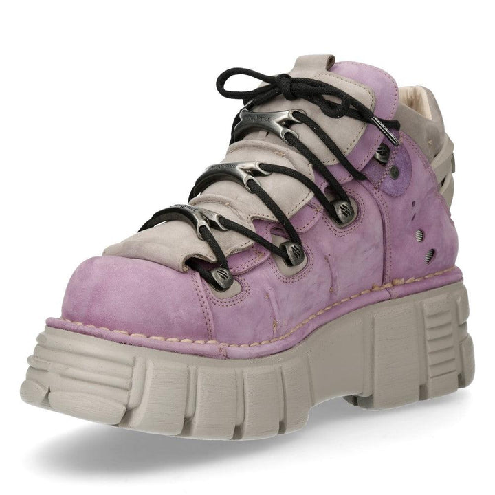 New Rock M-106-S19 Leather Ankle Boot – Metallic Collection