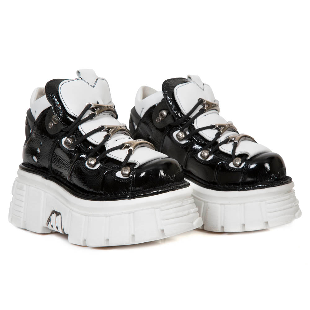 New Rock M-106-S54 Leather Ankle Boot – Metallic Collection