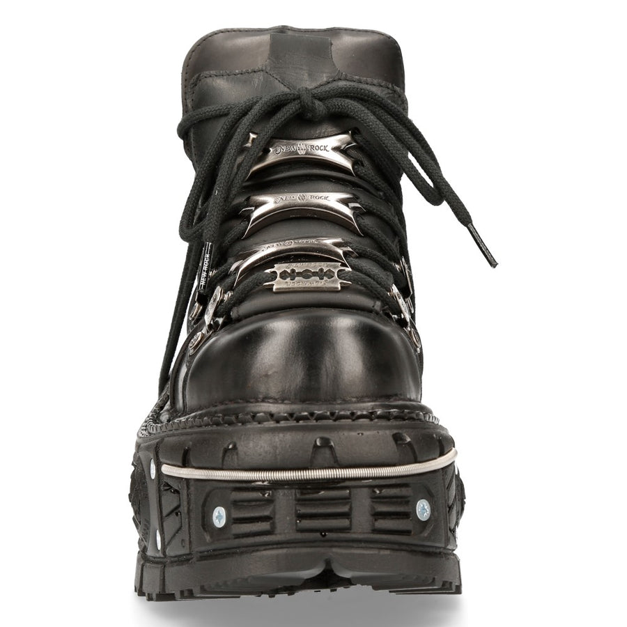 New Rock M-TANK006C-S1 Black Leather Flame Lace Guide Tank Platform ...