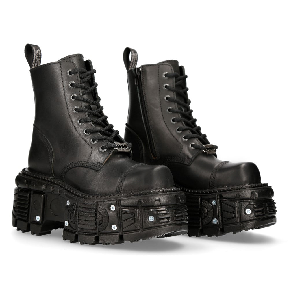 New Rock M-TANK083-C1 Military Platform Boot – Iconic Leather Combat Style