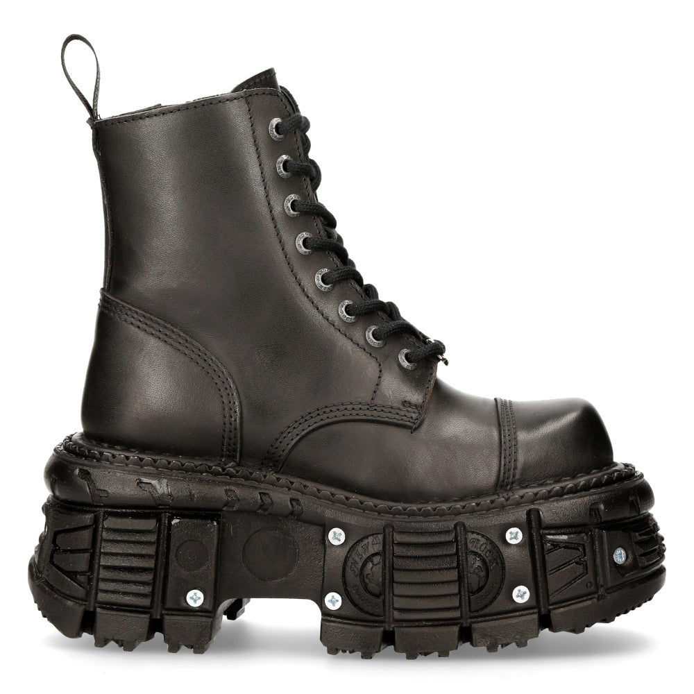New Rock M-TANK083-C1 Military Platform Boot – Iconic Leather Combat Style