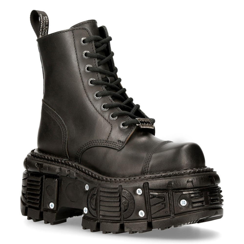 New Rock M-TANK083-C1 Military Platform Boot – Iconic Leather Combat Style