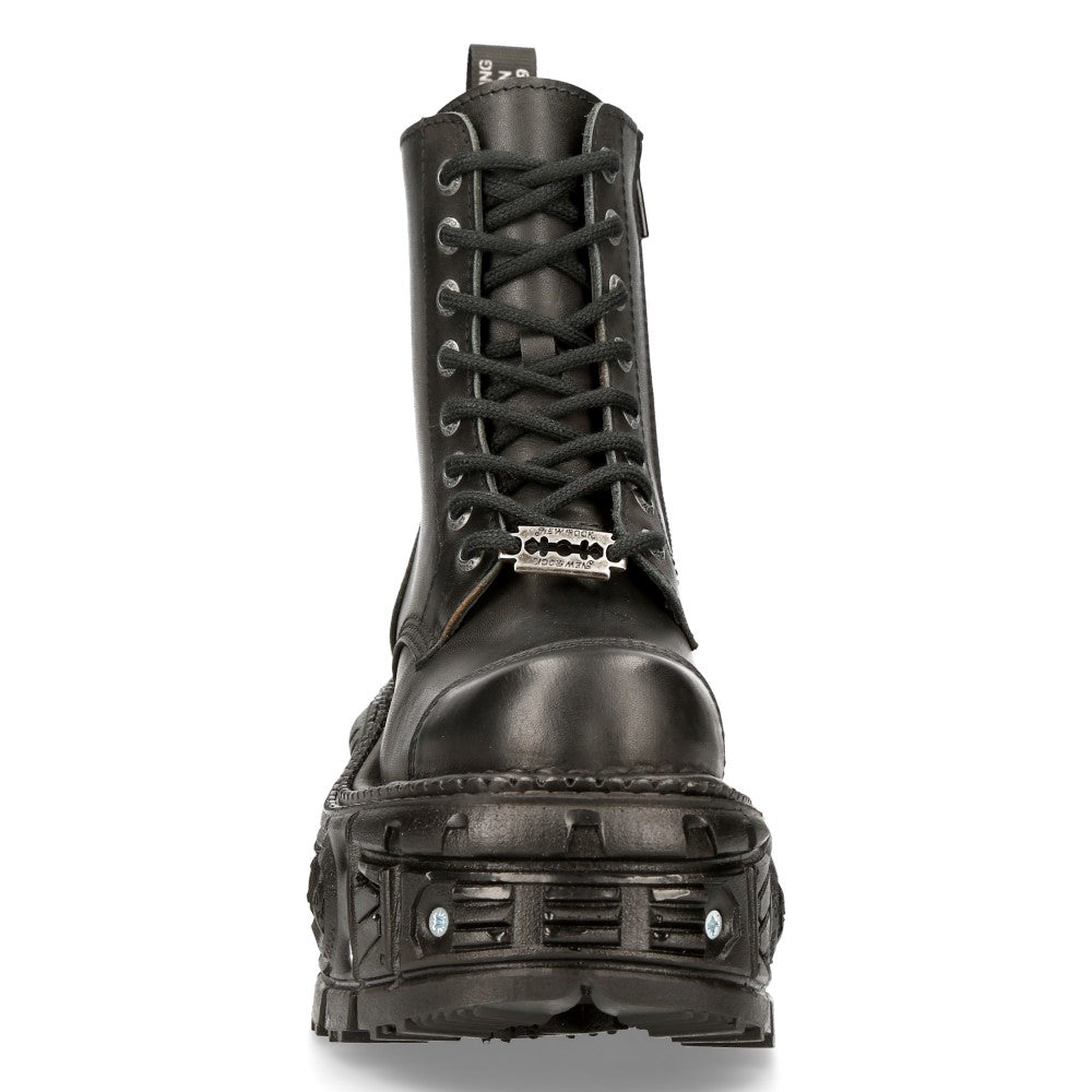 New Rock M-TANK083-C1 Military Platform Boot – Iconic Leather Combat Style