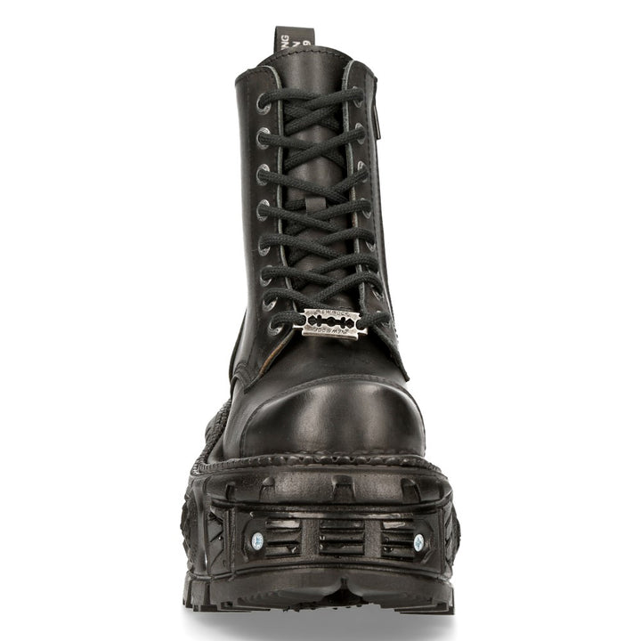 New Rock M-TANK083-C1 Military Platform Boot – Iconic Leather Combat Style