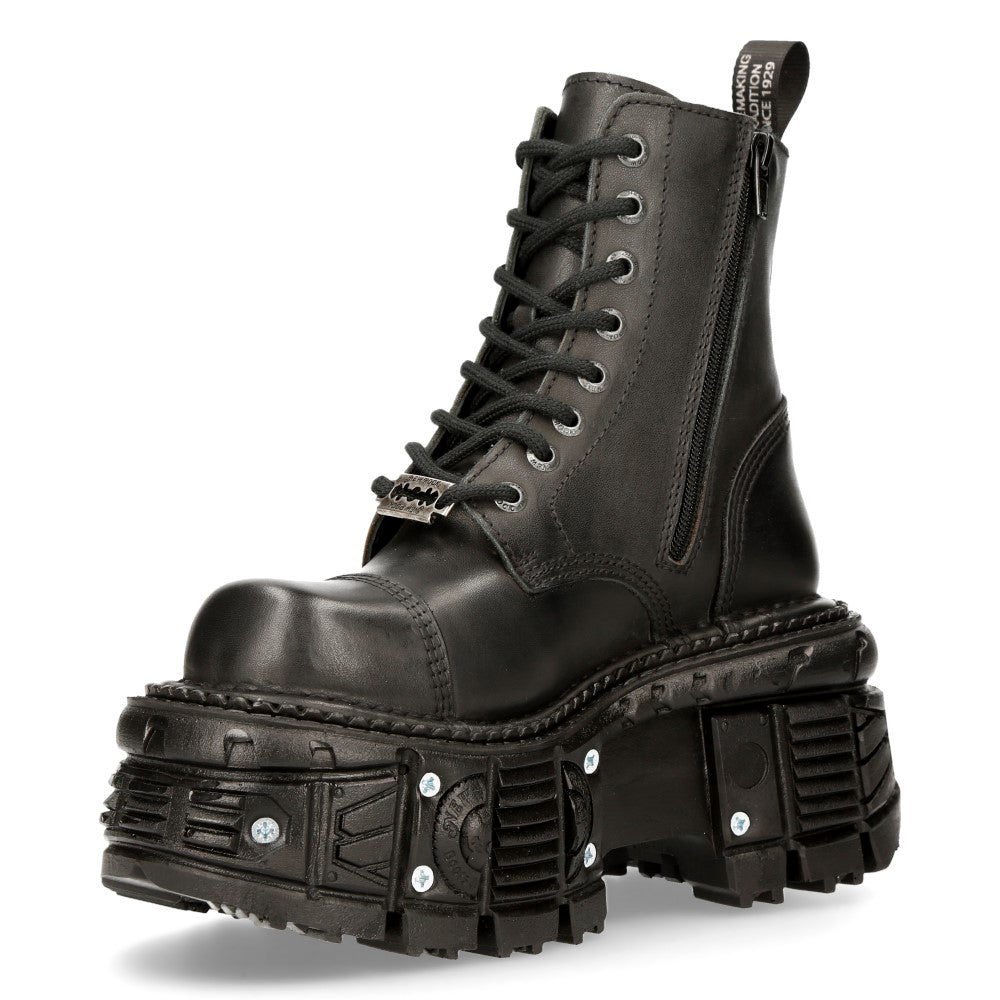 New Rock M-TANK083-C1 Military Platform Boot – Iconic Leather Combat Style