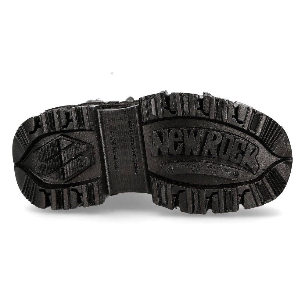 New Rock M-TANK373-S1 Metallic Combat Platform Boot – Bold & Industrial