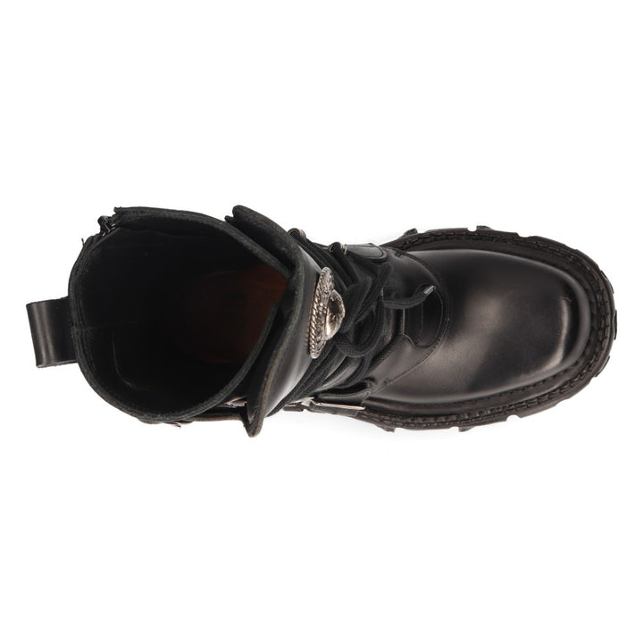 New Rock M-TANK373-S1 Metallic Combat Platform Boot – Bold & Industrial